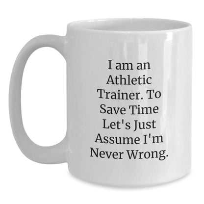 Funny Gift Ideas for Athletic Trainers, Unique Christmas Unique Gifts from Friends, White Coffee Mug with Quote 'I Am An Athletic Trainer' - The Buy Boom