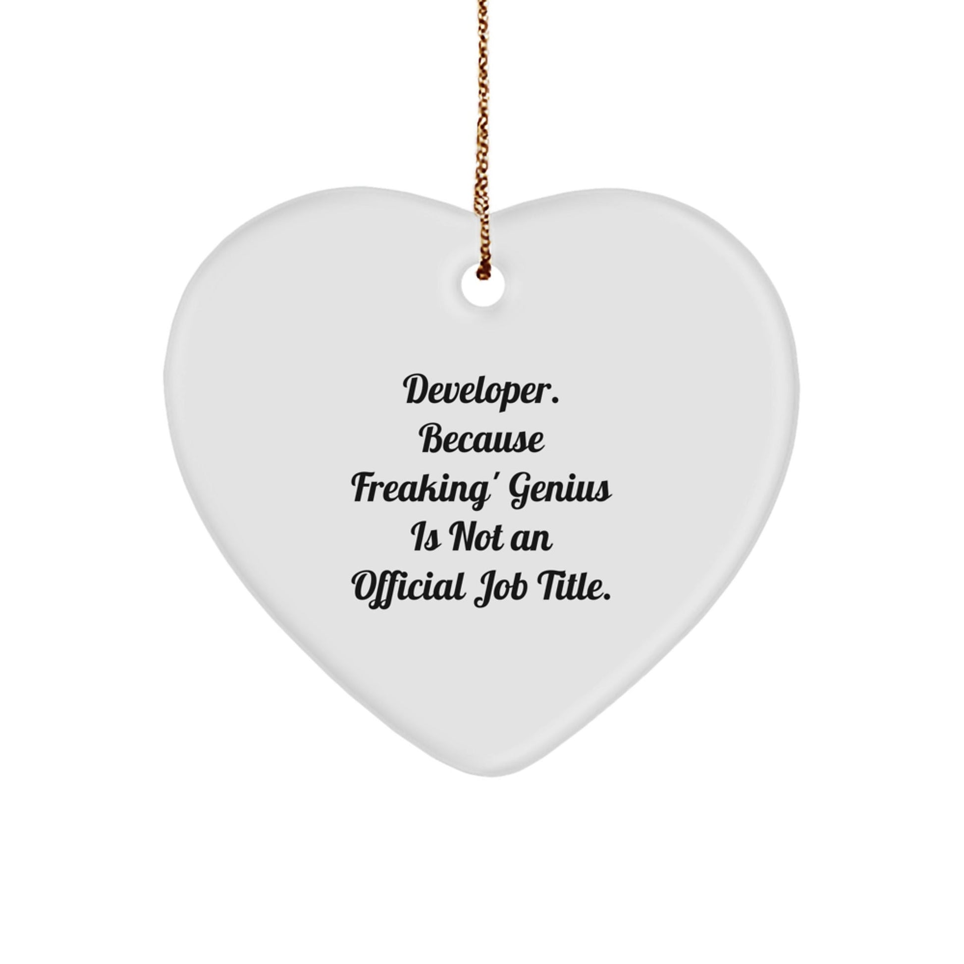Funny Gift Ideas for Developers, Heart Ornament from Friends, Christmas Unique Gifts - The Buy Boom