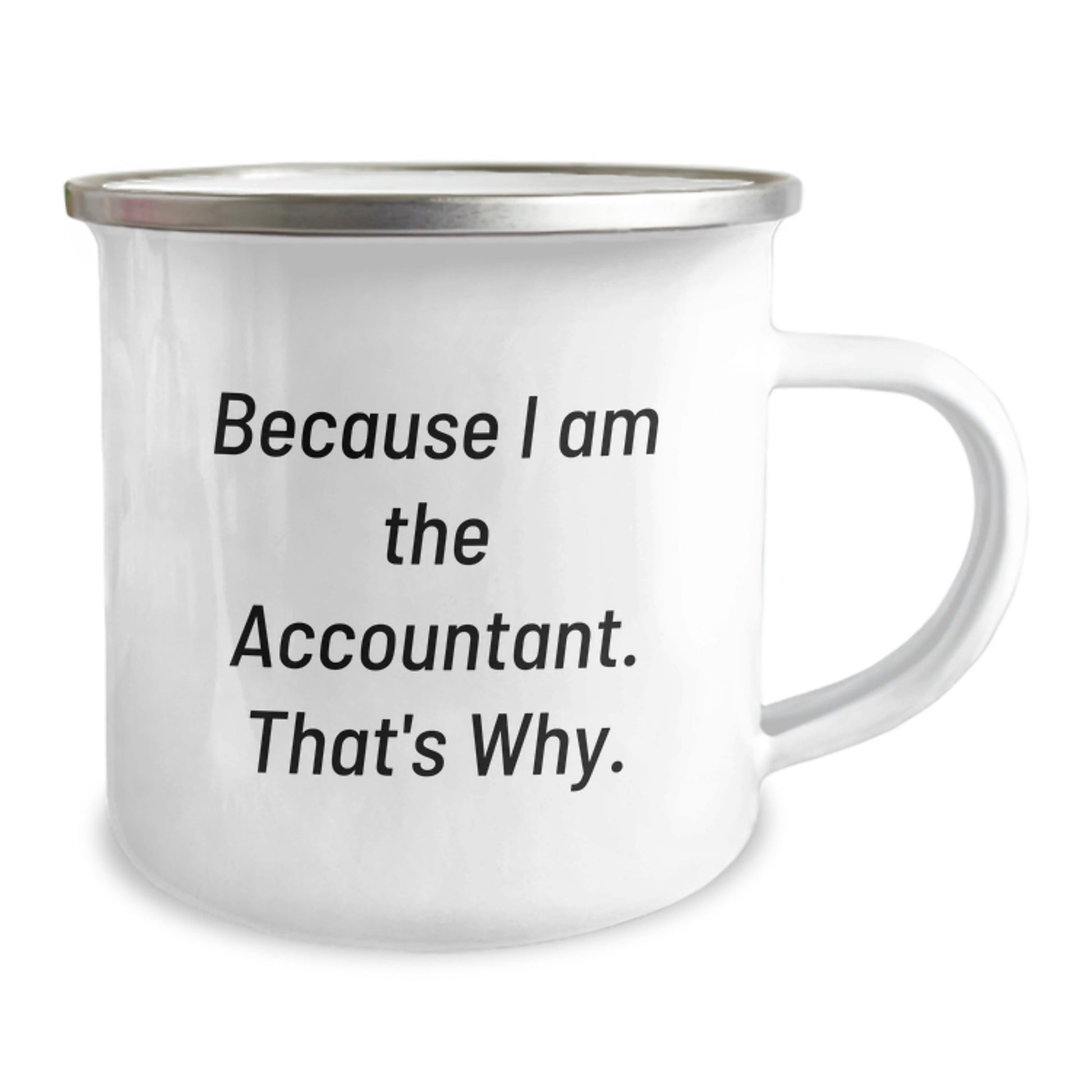 Funny Gifts for Accountants - Because I Am The Accountant. That's Why. Camping Mug, Unique Christmas Unique Gifts from Friends, Coworkers to Men, Women, Family - The Buy Boom