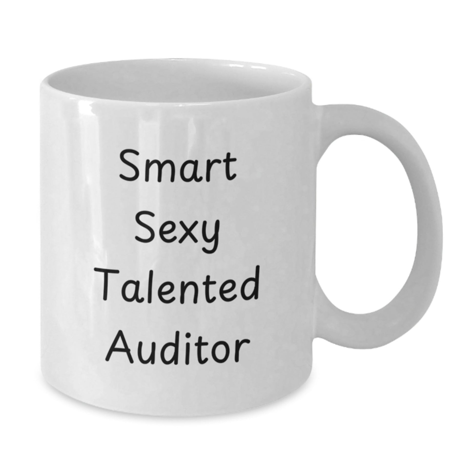 Funny Gifts for Auditors, 'Smart Sexy Talented Auditor' Quote, White Coffee Mug, Birthday - The Buy Boom