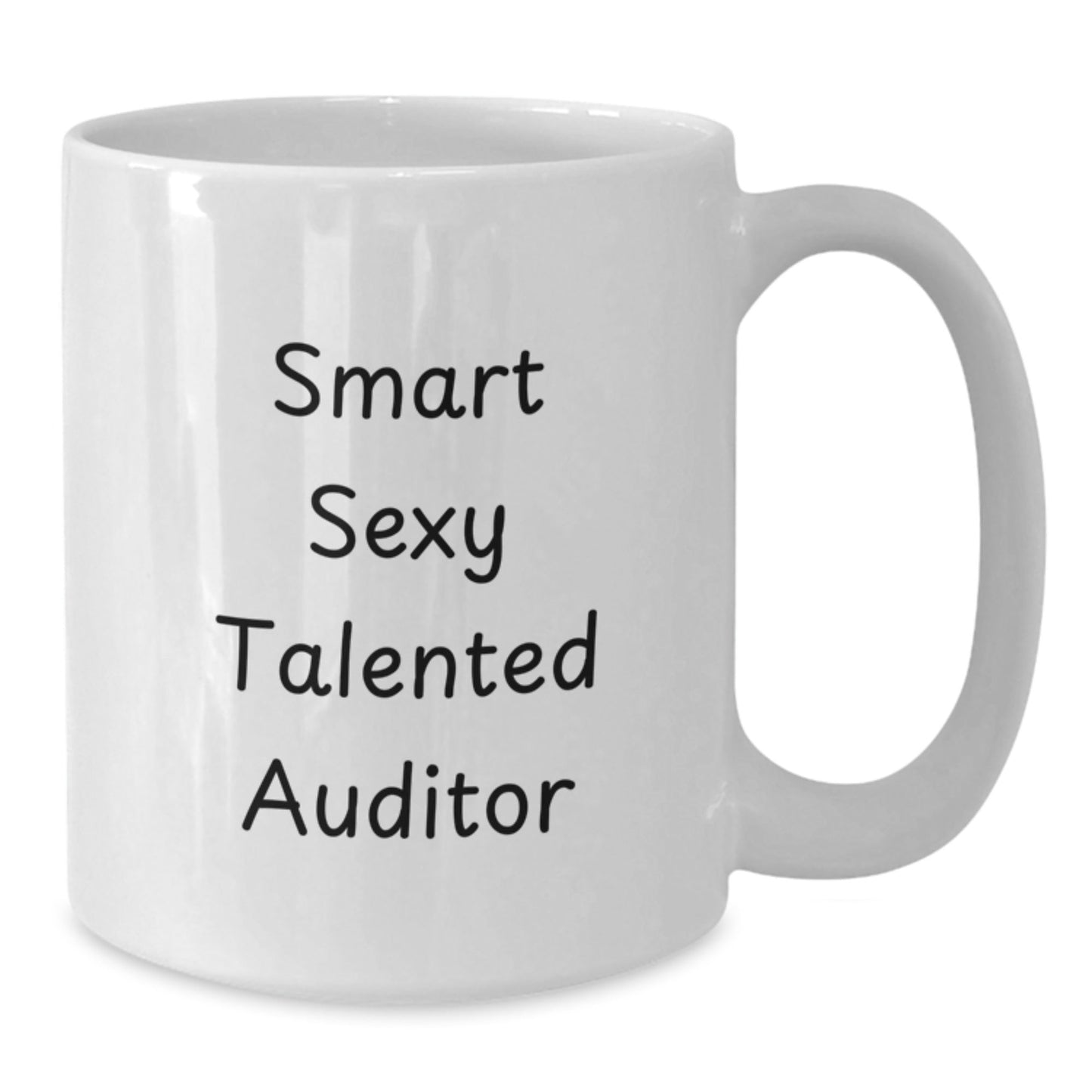 Funny Gifts for Auditors, 'Smart Sexy Talented Auditor' Quote, White Coffee Mug, Birthday - The Buy Boom