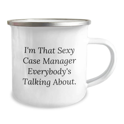 Funny Gifts for Case Managers, Christmas Unique Gifts from Friends, Camping Mug for Men - The Buy Boom