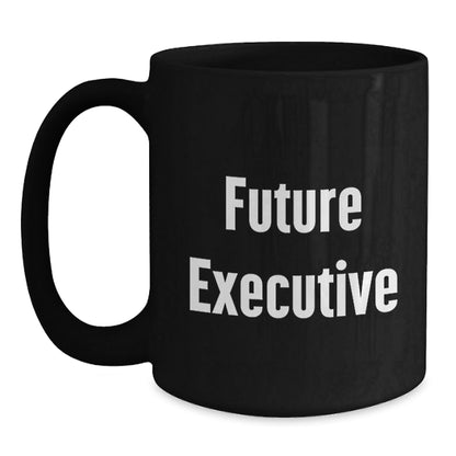 Funny Gifts for Future Executive Men from Family, Executive Black Coffee Mug with Inspirational Quote, Black Coffee Mugs for Christmas Unique Gifts - The Buy Boom
