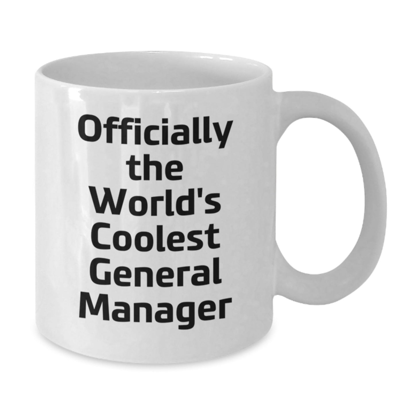 Funny Gifts for General Manager, World's Coolest General Manager Quote, White Coffee Mug, Christmas Unique Presents - The Buy Boom