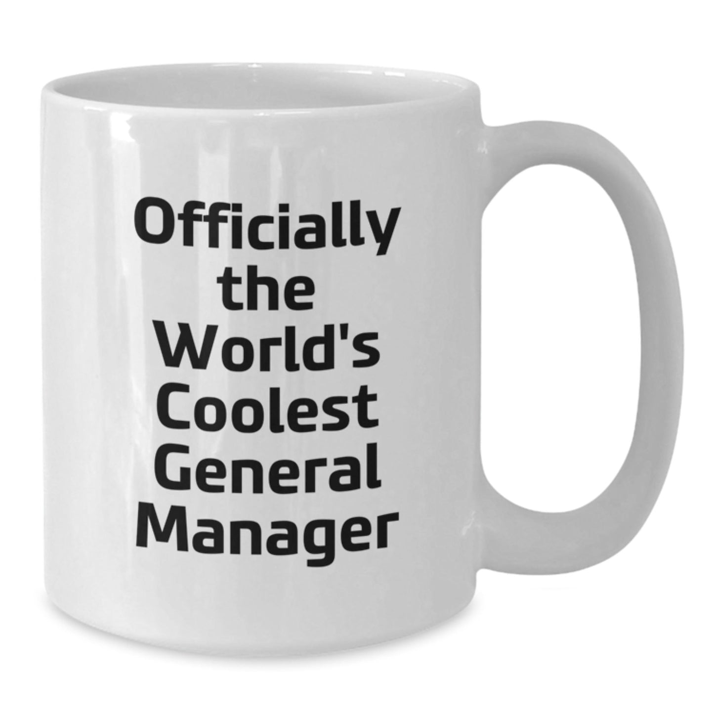 Funny Gifts for General Manager, World's Coolest General Manager Quote, White Coffee Mug, Christmas Unique Presents - The Buy Boom