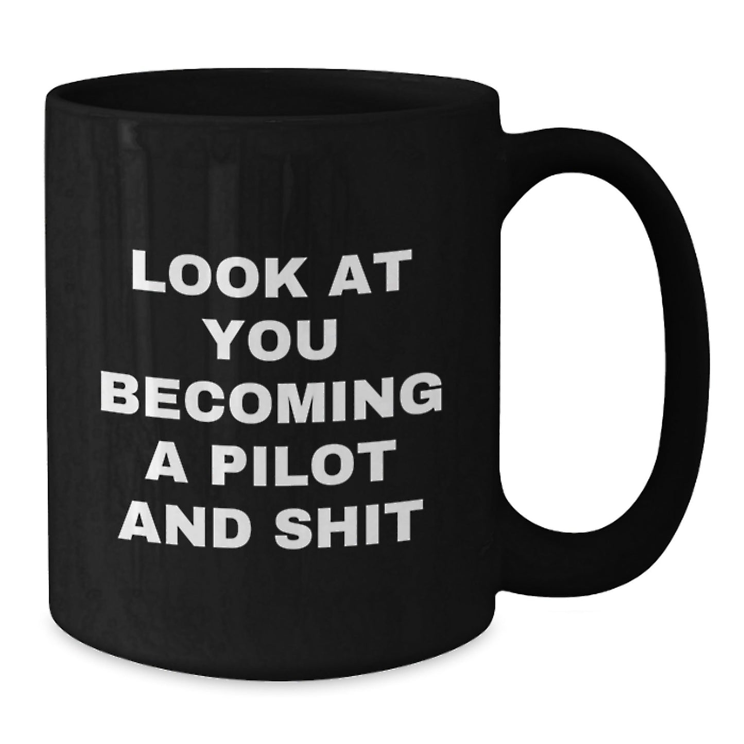 Funny Gifts for Pilots, Pilot Humor Black Coffee Mug, Unique Christmas Unique Gifts from Friends to Pilot Lovers - The Buy Boom