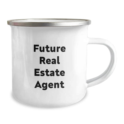 Funny Gifts for Real Estate Agent, Camping Mug for Men and Women, Inspirational Quote 'Future Real Estate Agent, Closing Deals is My Jam', Christmas Unique Gifts from Friends - The Buy Boom