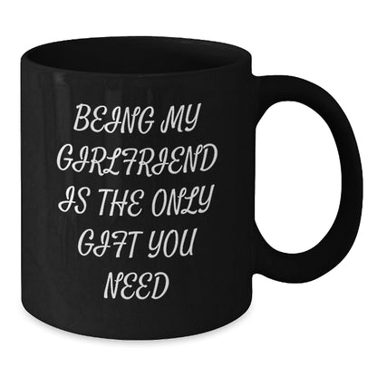 Funny Gifts for Sweetheart - Being My Sweetheart Is The Only Gift You Need Black Coffee Mug, Gifts from Men to Women on Christmas - The Buy Boom