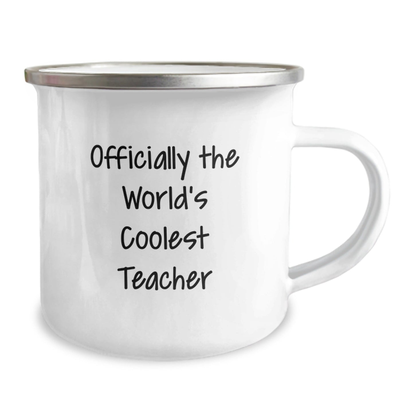 Funny Gifts for Teachers, Christmas Unique Teacher Mug, Camping Mug for Teachers - 'Officially The World's Coolest Teacher' - The Buy Boom