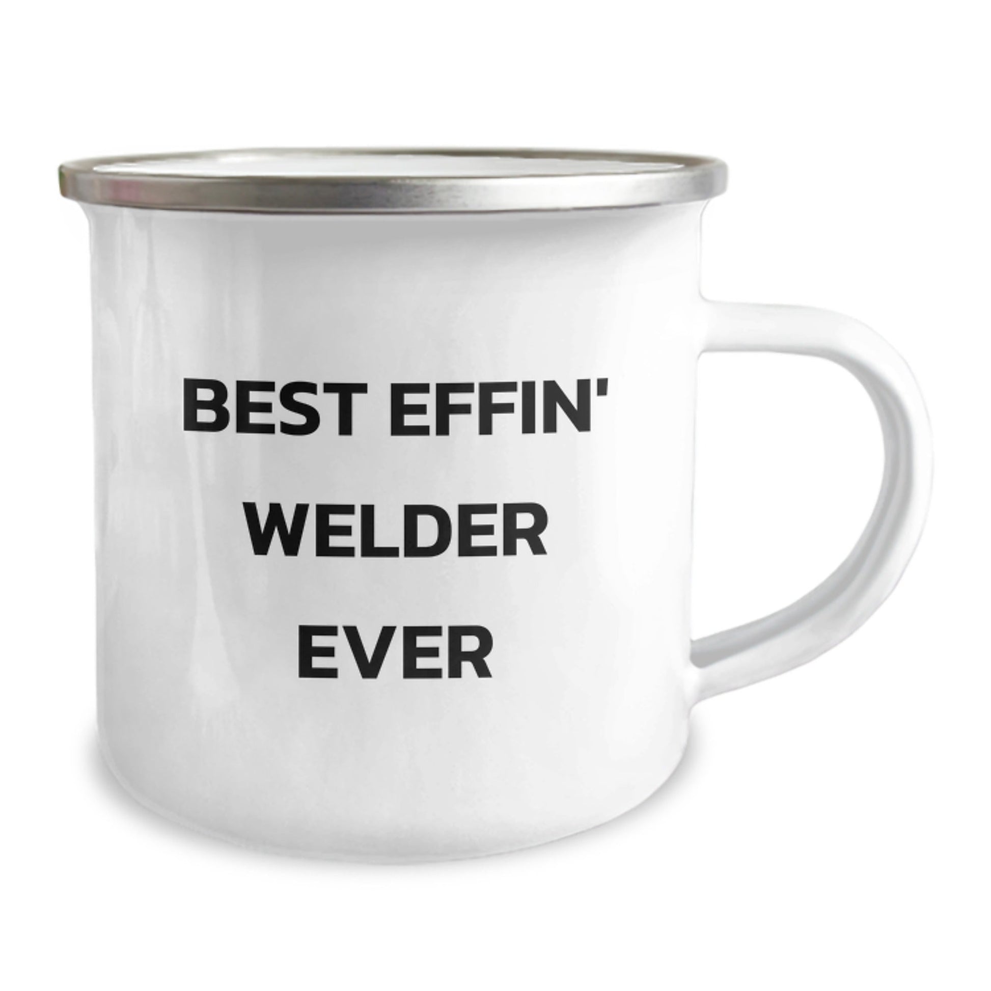 Funny Gifts for Welders - Best Effin' Welder Ever Enamel Camping Mug Gifts from Friends - Best Christmas Unique Gifts for Welder Men - The Buy Boom