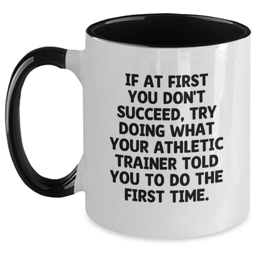 Funny Gifts from Athletic Trainer Lovers for Athletes - Two Tone Coffee Mug Inspirations - The Buy Boom