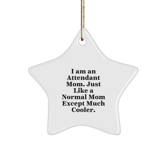 Funny Gifts from Attendant Moms for Attendant Friends and Family Christmas Tree Star Ornament - The Buy Boom