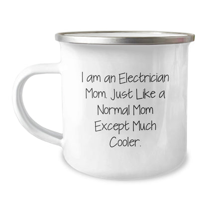 Funny Gifts from Electrician Mom to Electrician Friends on Christmas Unique Mugs, Electrician Mom Camping Mug, Electrician Mom Funny Quote Gift for Electrician - The Buy Boom