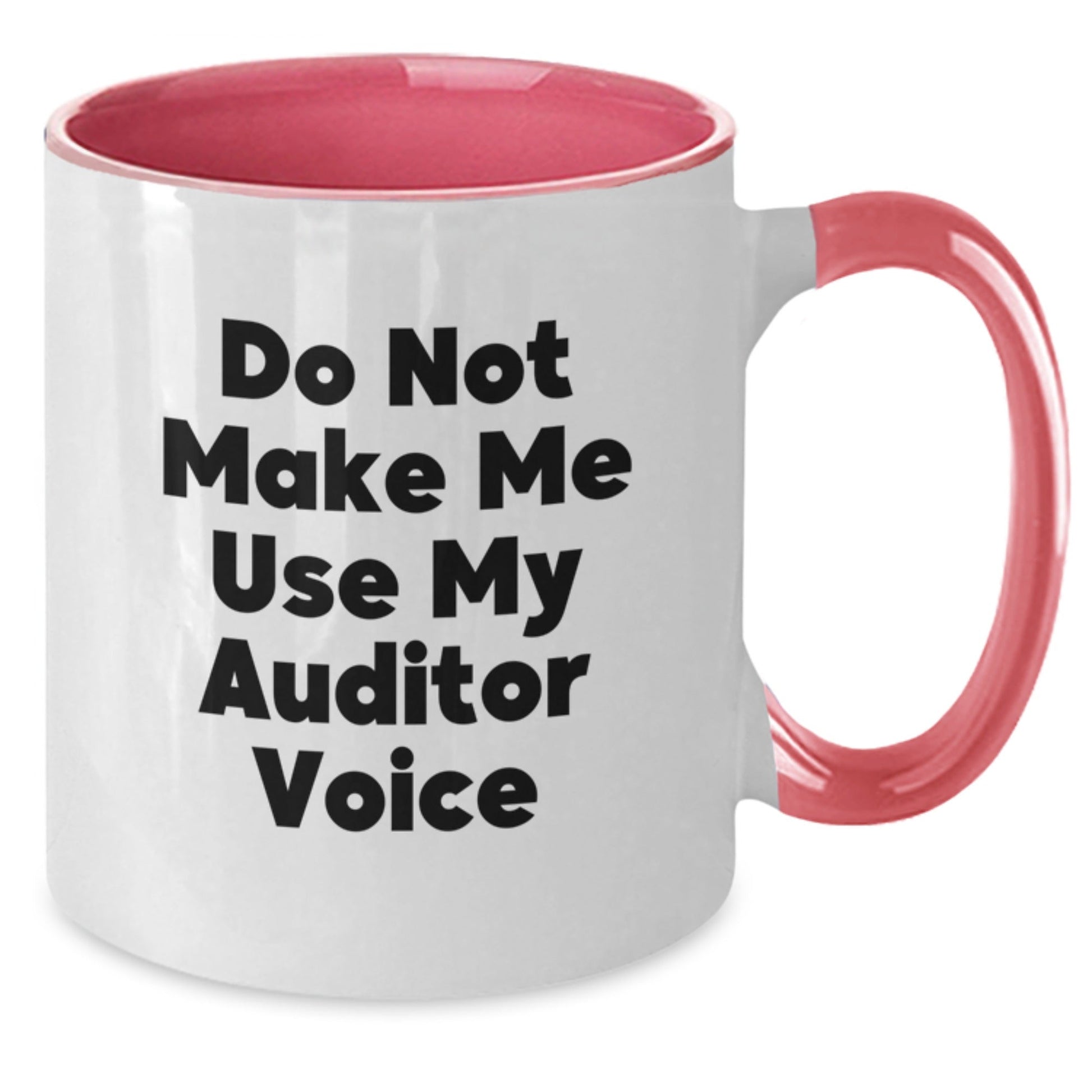 Funny Gifts from Family for Auditor, Do Not Make Me Use My Auditor Voice Two Tone Coffee Mug, Christmas Unique Gifts - The Buy Boom
