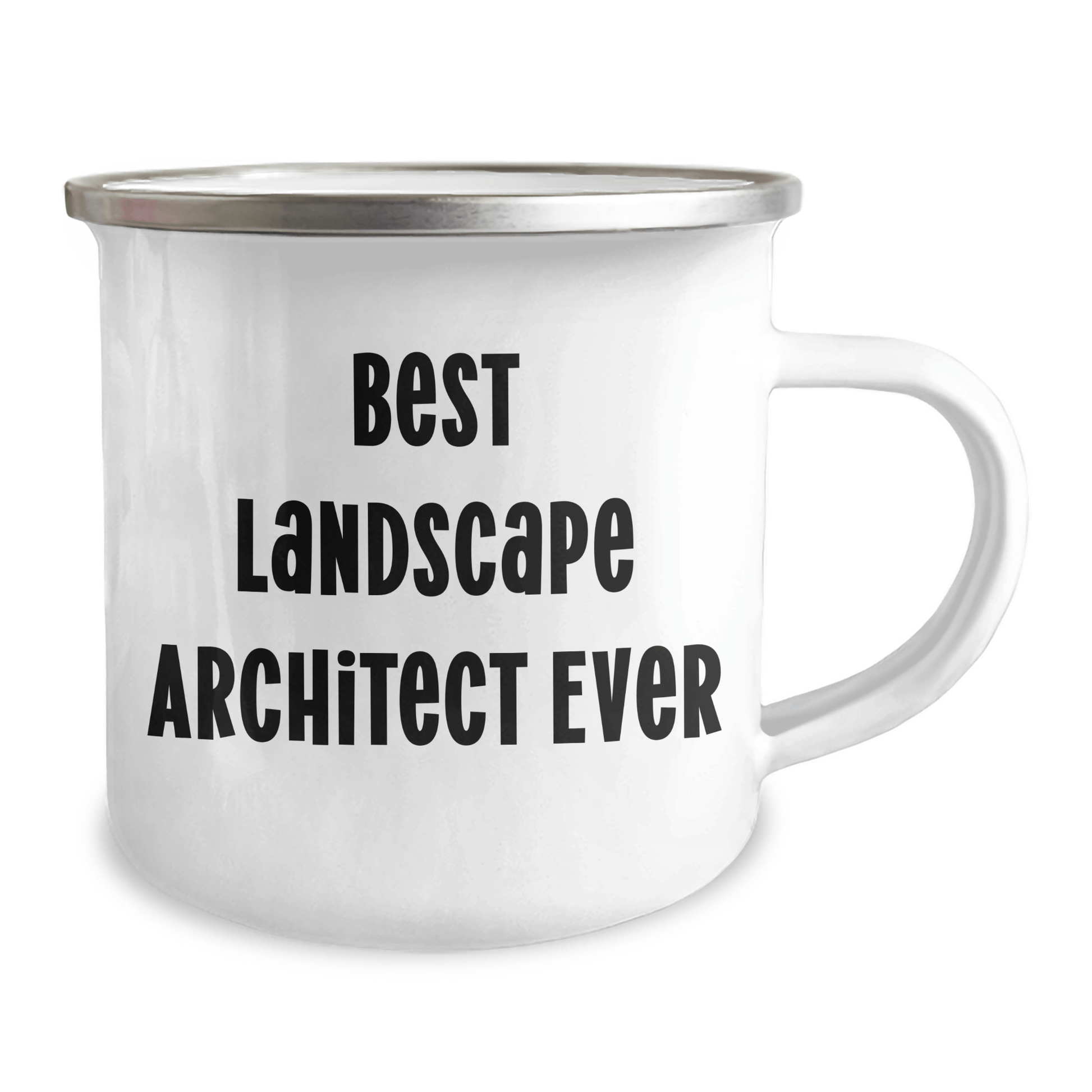 Funny Gifts from Family to Landscape Architect Graduates - 'Best Landscape Architect Ever' Quote, Unique Camping Mug, 12 oz Stainless Steel with Enamel Finish - The Buy Boom