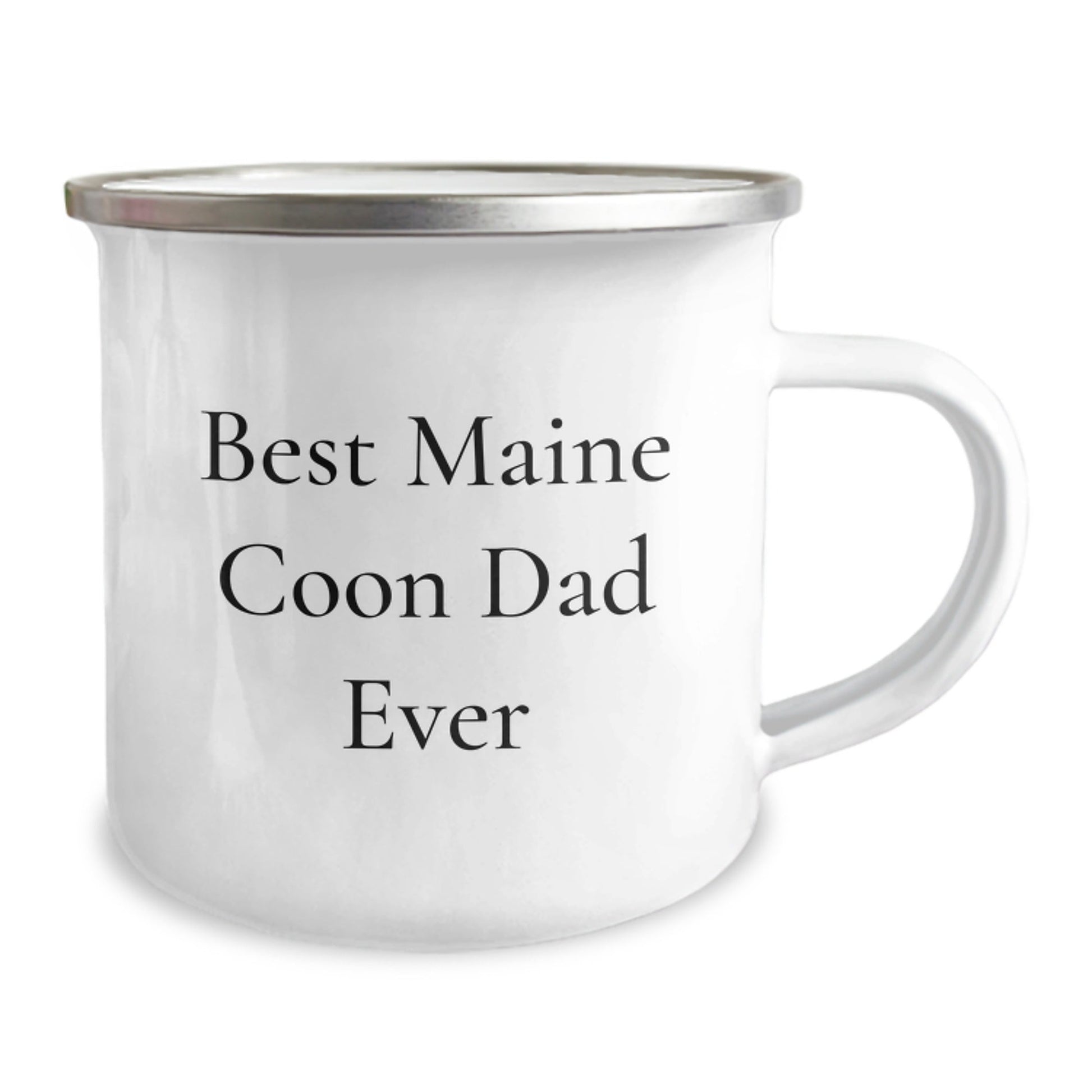 Funny Gifts from Friends for Maine Coon Cat Lovers - Best Maine Coon Dad Ever Camping Mug for Graduation Unique Gifts, Funny Maine Coon Cat Dad Mug, Stainless Steel with Enamel Finish - The Buy Boom