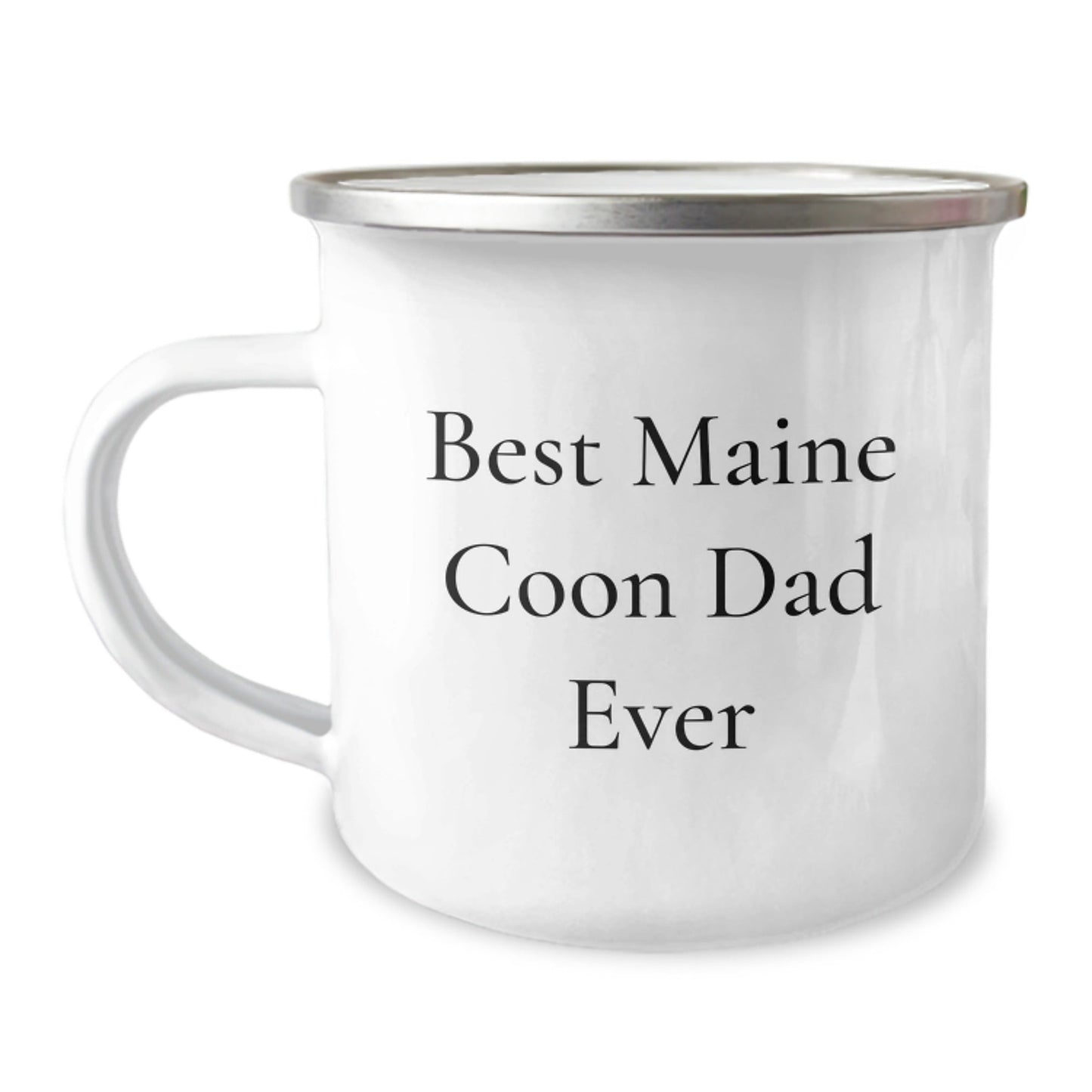 Funny Gifts from Friends for Maine Coon Cat Lovers - Best Maine Coon Dad Ever Camping Mug for Graduation Unique Gifts, Funny Maine Coon Cat Dad Mug, Stainless Steel with Enamel Finish - The Buy Boom