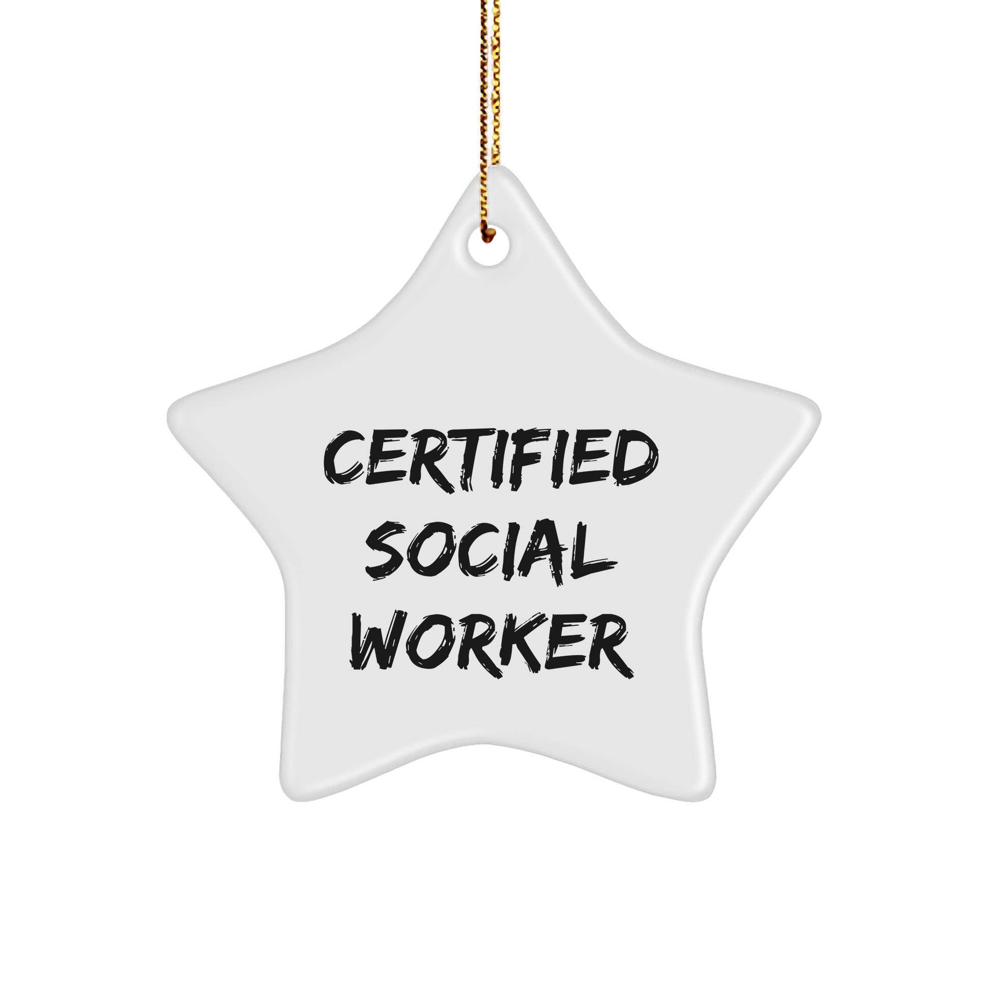 Funny Gifts from Friends for Social Workers - Certified Star Ornament, 'You're a Star' Quote, Christmas Unique Gifts - The Buy Boom