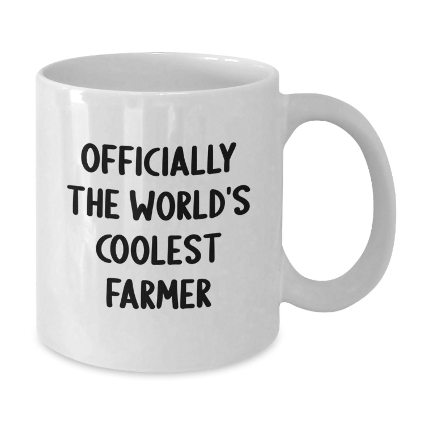 Funny Gifts from Friends for the World's Coolest Farmer, White Coffee Mug with 11oz or 15oz Capacity, Perfect for Christmas Morning - The Buy Boom