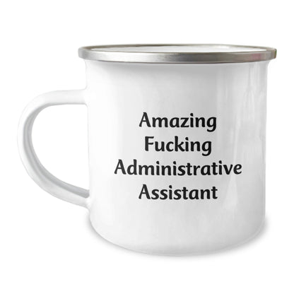 Funny Gifts from Friends to Amazing Administrative Assistant, Camping Mug for Birthday - The Buy Boom