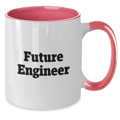 Funny Gifts from Friends to Future Engineer Christmas Unique Mugs Two Tone Coffee Mug with Inspirational Quote - The Buy Boom