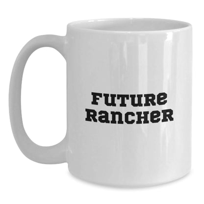 Funny Gifts from Friends to Future Rancher Men White Coffee Mug for Christmas - The Buy Boom