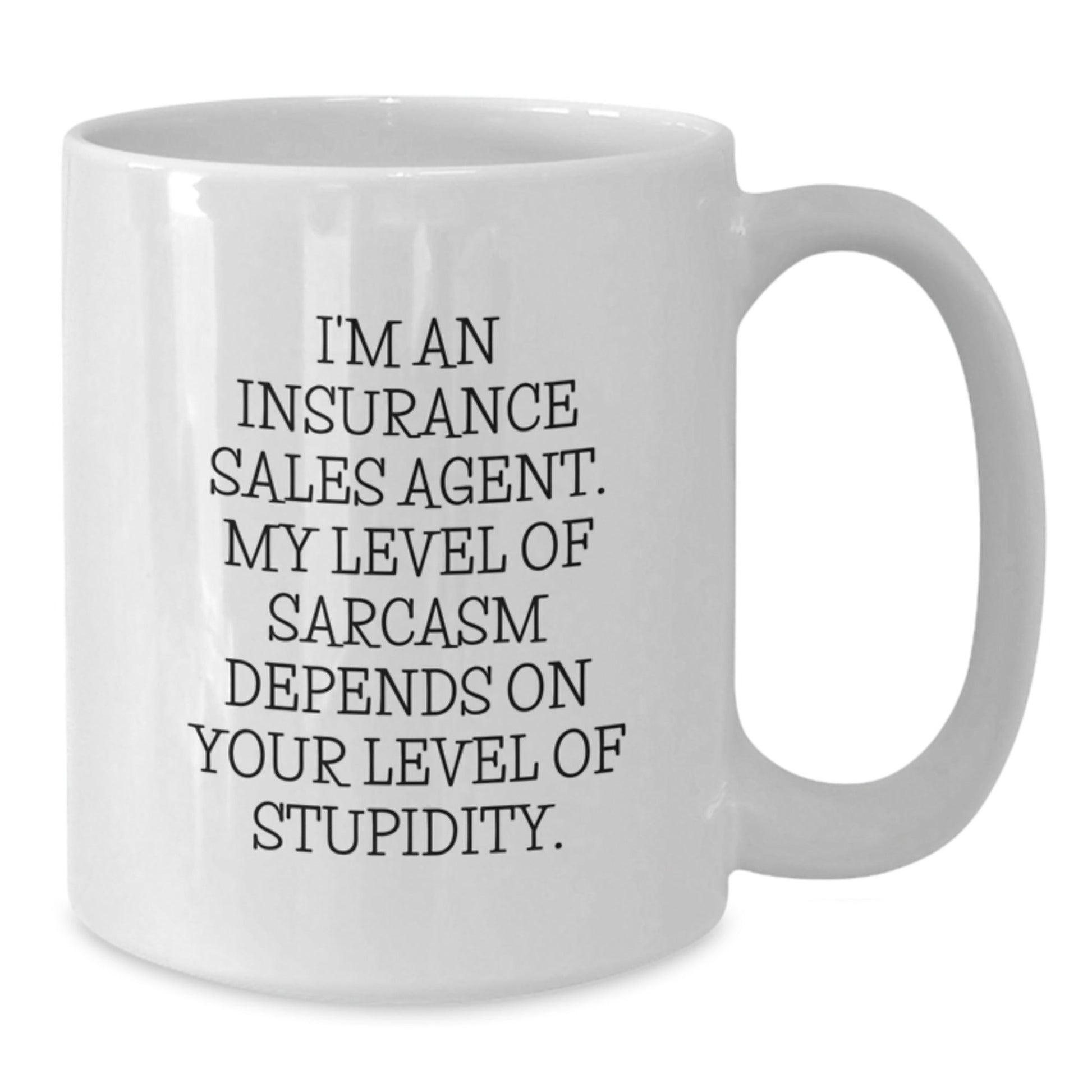 Funny Gifts from Friends to Insurance Sales Agent, White Coffee Mugs for Christmas, Sarcasm Quotes - The Buy Boom