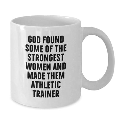 Funny Gifts from Men for the Strongest Women Made Athletic Trainers, Christmas Unique Gifts for Women, White Ceramic Coffee Mug - The Buy Boom