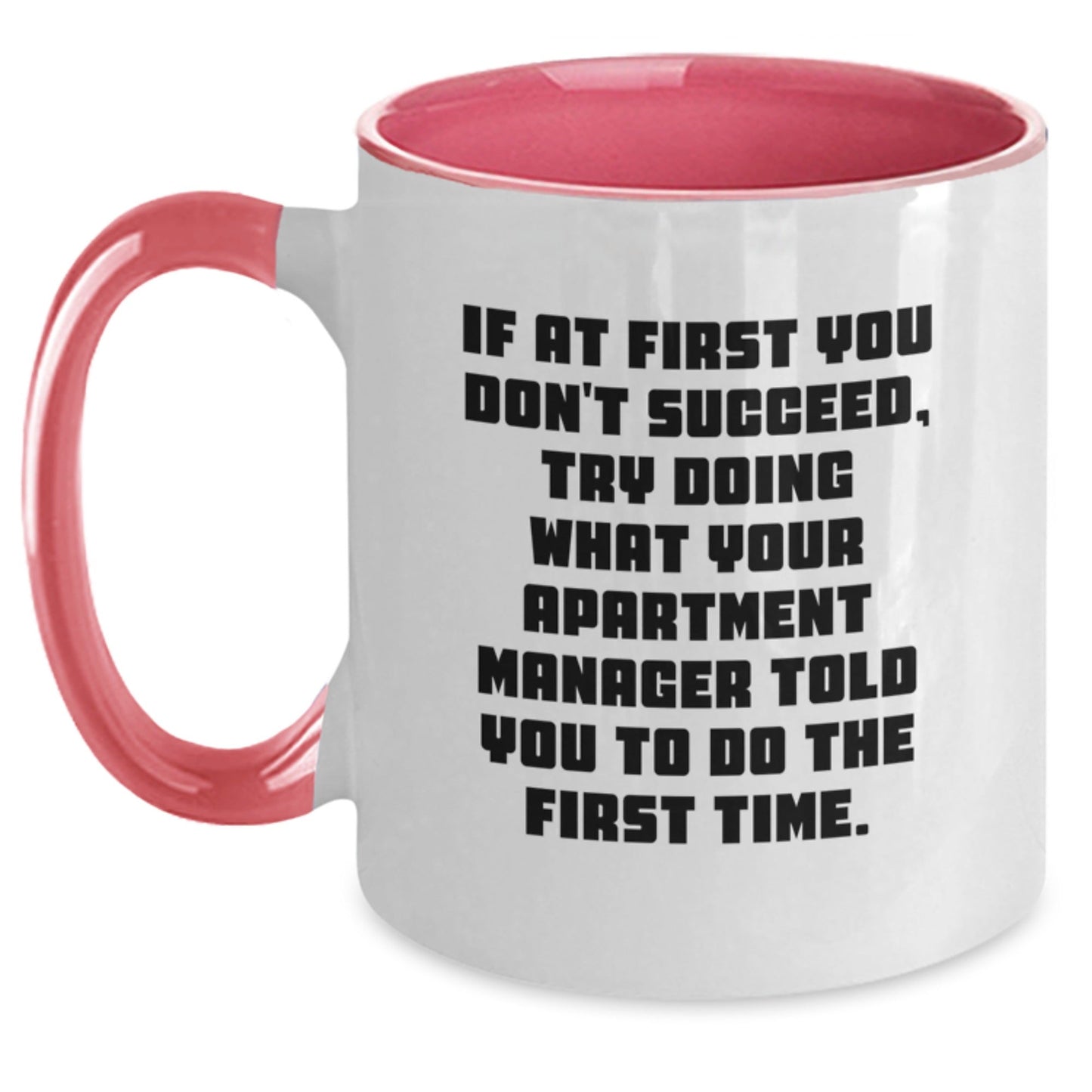 Funny Gifts from Men to Apartment Managers - Two Tone Coffee Mug with Inspirational Quote, Christmas Unique Gifts for Apartment Managers, Men, Women, Friends, Coworkers, Family - The Buy Boom