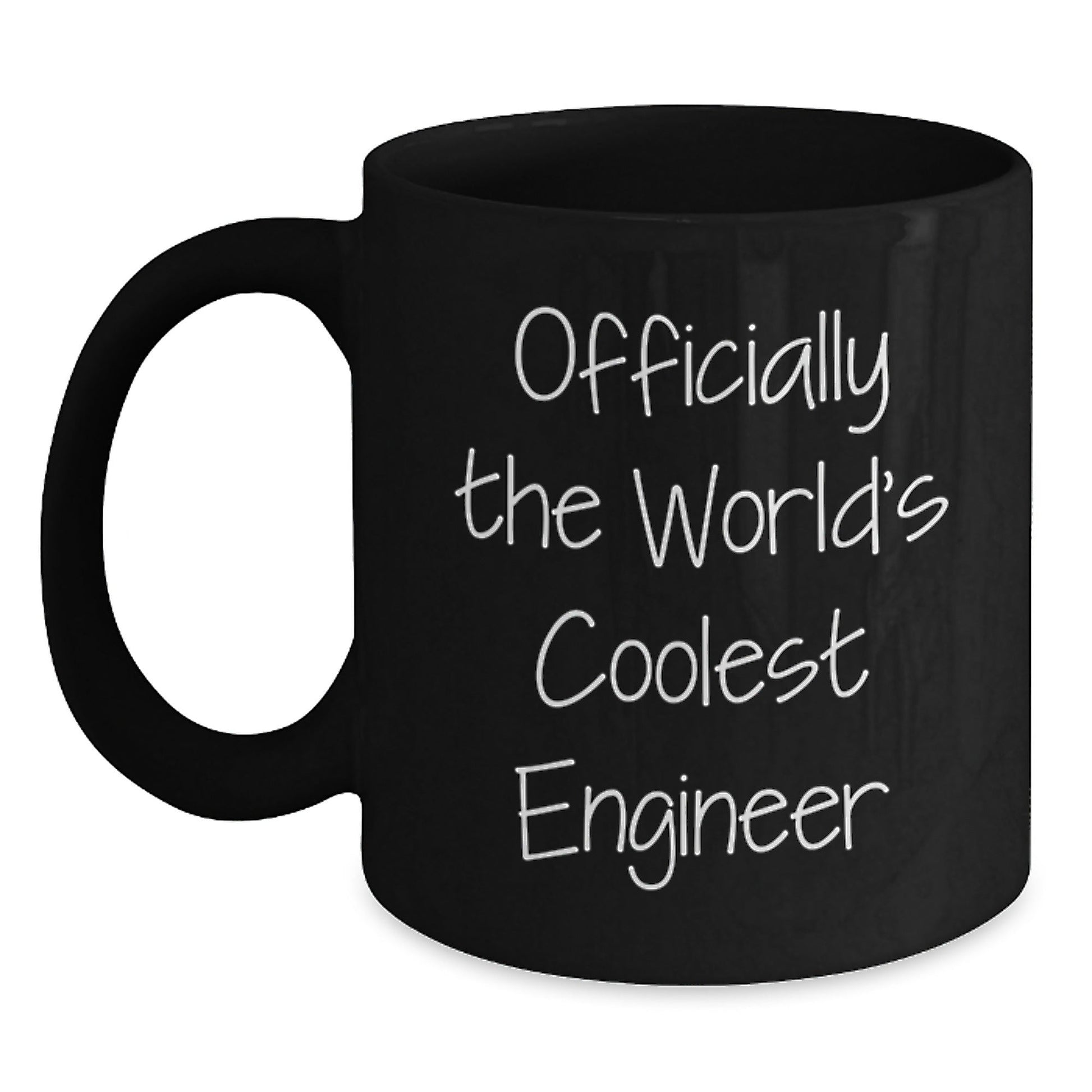Funny Gifts from Men to Engineer Friends, 'Officially The World's Coolest Engineer' Black Coffee Mug for Graduation Unique Gifts - The Buy Boom