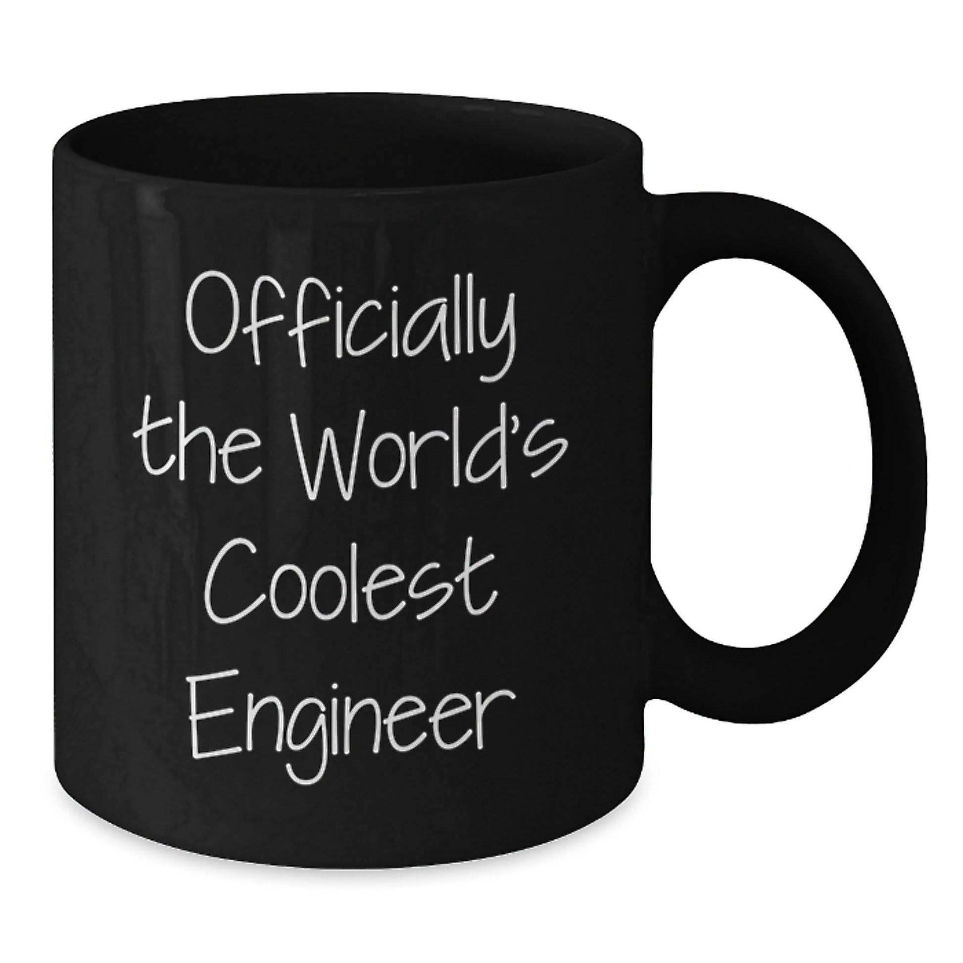 Funny Gifts from Men to Engineer Friends, 'Officially The World's Coolest Engineer' Black Coffee Mug for Graduation Unique Gifts - The Buy Boom
