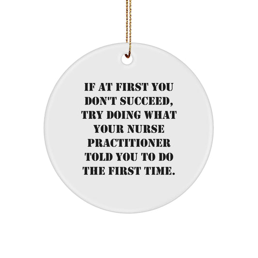 Funny Gifts from Men to Nurse Practitioner - Nurse Practitioner Care Circle Ornament for Christmas Decorations, Inspirational Quote - The Buy Boom