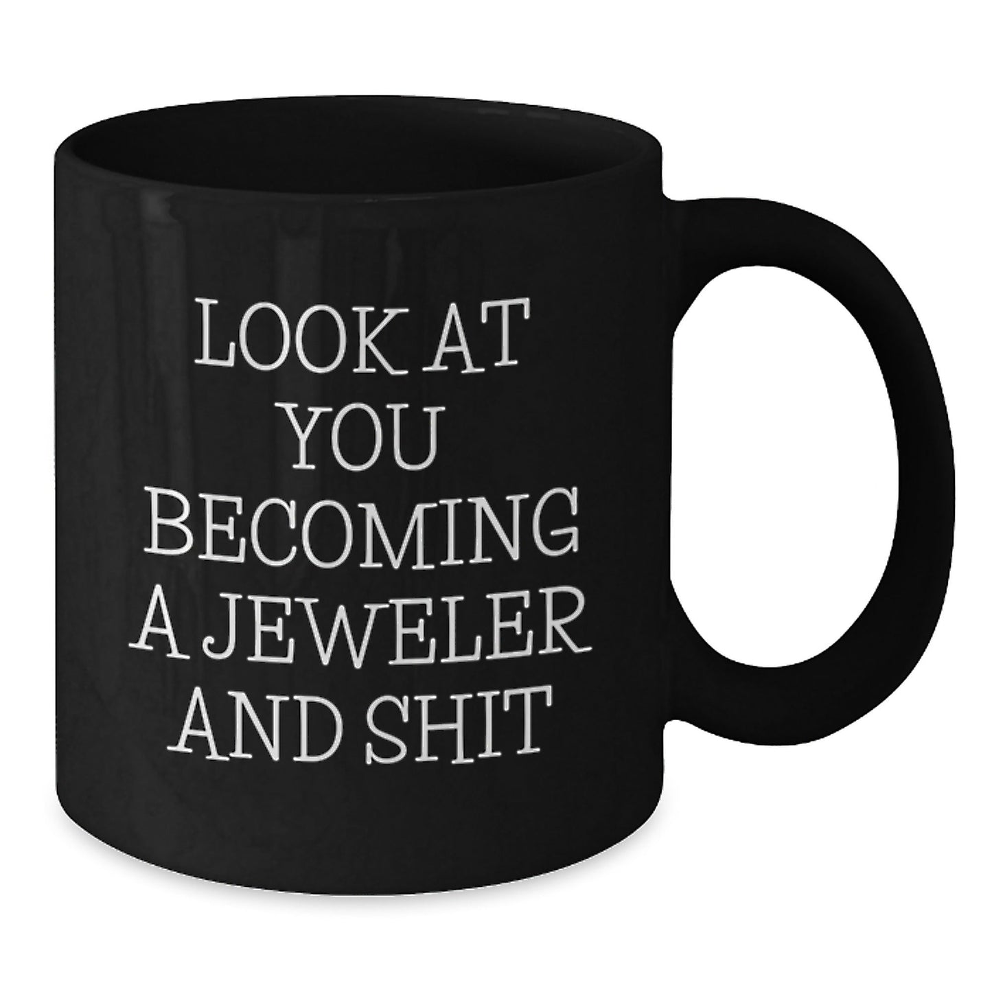 Funny Gifts from Men to Women Jeweler Family Friends Christmas Unique Presents - Jeweler Becoming a Thing Quote Black Coffee Mug - The Buy Boom