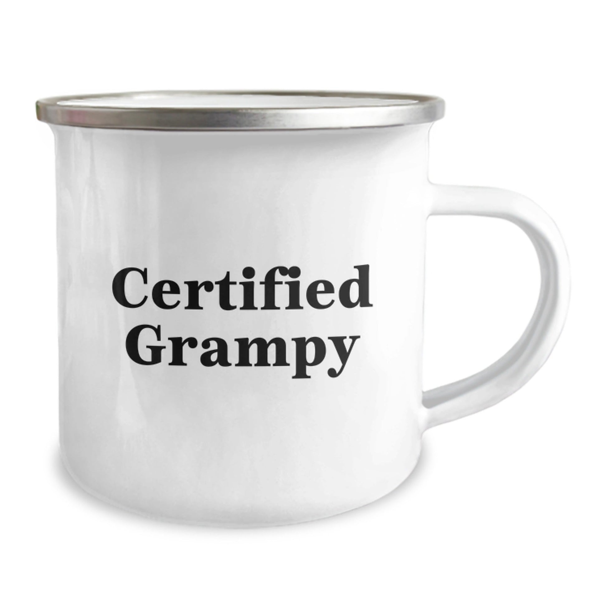 Funny Gifts from Mom for Grampy's Camping Adventures, Certified Grampy Quote, 12 oz Stainless Steel Camping Mug, Perfect for Graduation - The Buy Boom