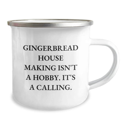 Funny Gingerbread House Making Gifts for Friends from Men, Unique Christmas Mugs for Gingerbread House Making Enthusiasts, Camping Mug Inspirational Quotes, Gifts for Gingerbread House Making Family - The Buy Boom