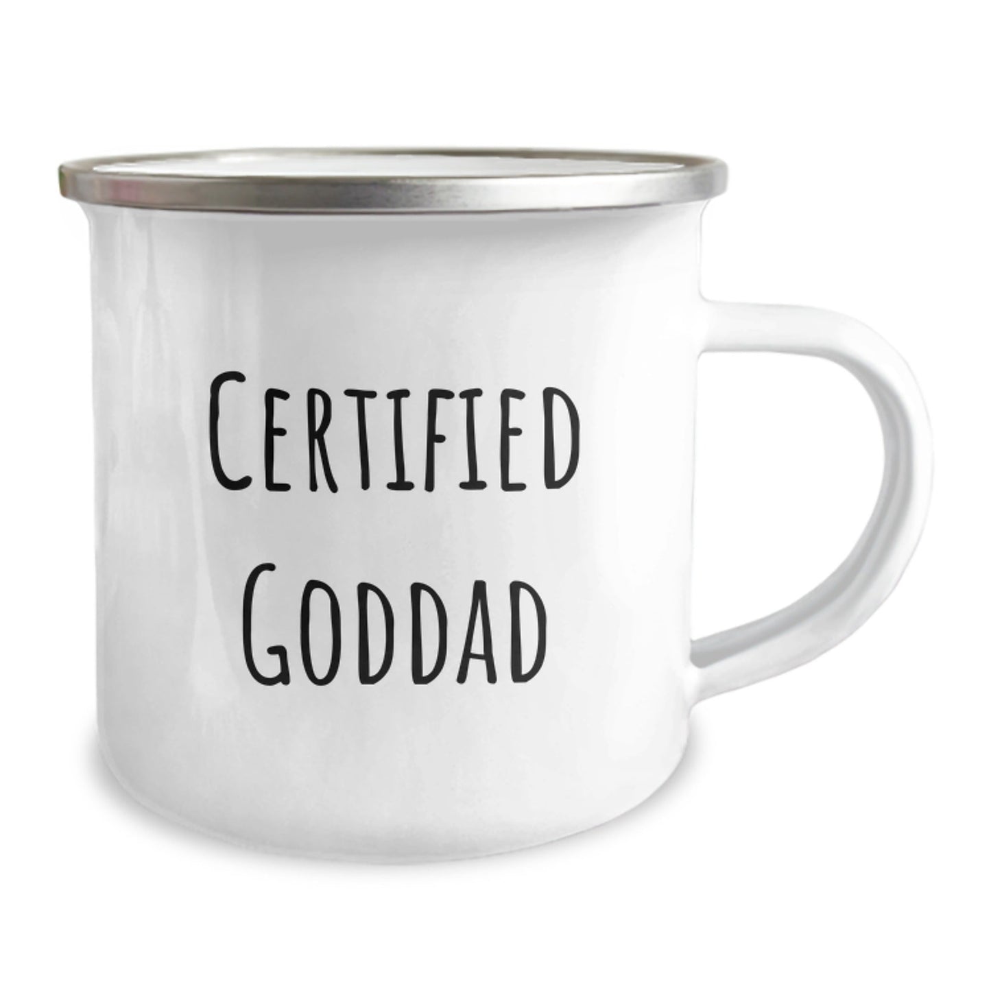 Funny Goddad Gifts - Certified Goddad Quote Camping Mug for Men, Friends, or Family Birthday Unique Gifts from Dad, Perfect for Outdoor Enthusiasts - The Buy Boom