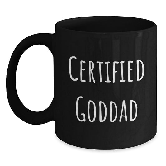 Funny Goddad Gifts for Men - Birthday Unique Gifts from Friends - Goddad Black Coffee Mug - The Buy Boom