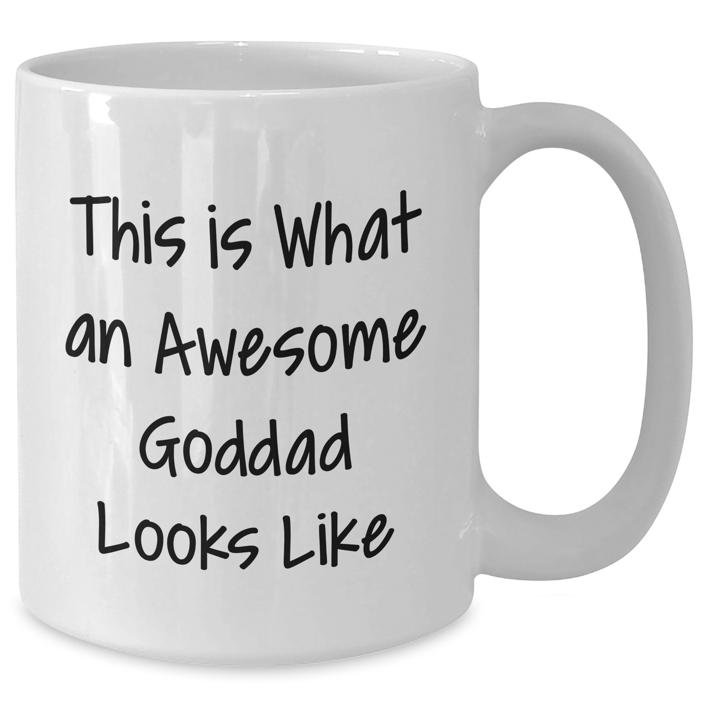 Funny Goddad Gifts from Men for Goddad, White Coffee Mug Quote 'This Is What An Awesome Goddad Looks Like' for Father's Day - The Buy Boom