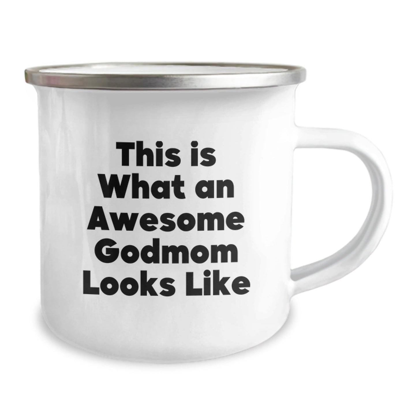 Funny Godmom Gifts - This Is What An Awesome Godmom Looks Like 12 oz Camping Mug Gifts from Family, Friends, and Coworkers for Godmom's Birthday - The Buy Boom