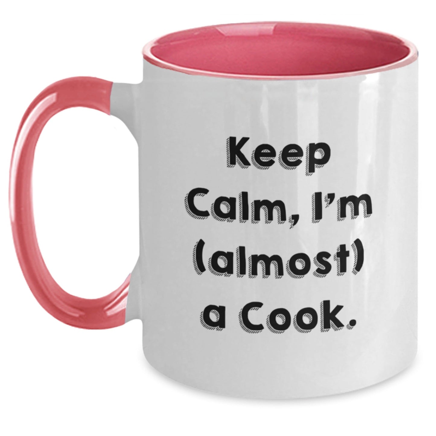 Funny Graduation Gift for Cooks - Keep Calm, I'm (almost) A Cook. Two Tone Coffee Mug, Gifts from Family to Men or Women - The Buy Boom