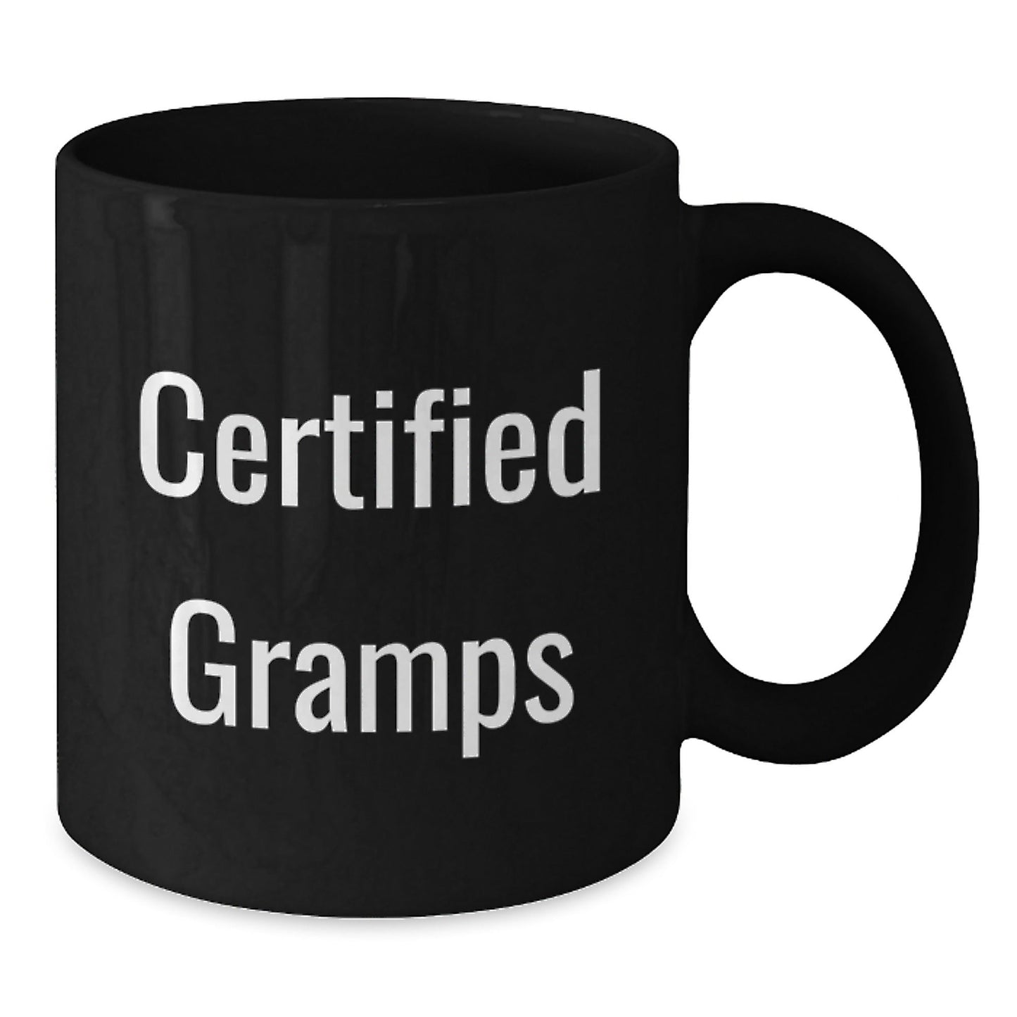 Funny Gramps Black Coffee Mugs Gifts from Men to Gramps on Graduation, Certified Gramps Humor, Black Coffee Mug with 11oz or 15oz Capacity, Microwave Dishwasher Safe - The Buy Boom