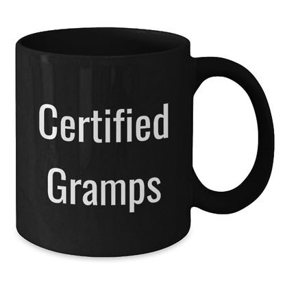 Funny Gramps Black Coffee Mugs Gifts from Men to Gramps on Graduation, Certified Gramps Humor, Black Coffee Mug with 11oz or 15oz Capacity, Microwave Dishwasher Safe - The Buy Boom