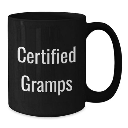 Funny Gramps Black Coffee Mugs Gifts from Men to Gramps on Graduation, Certified Gramps Humor, Black Coffee Mug with 11oz or 15oz Capacity, Microwave Dishwasher Safe - The Buy Boom