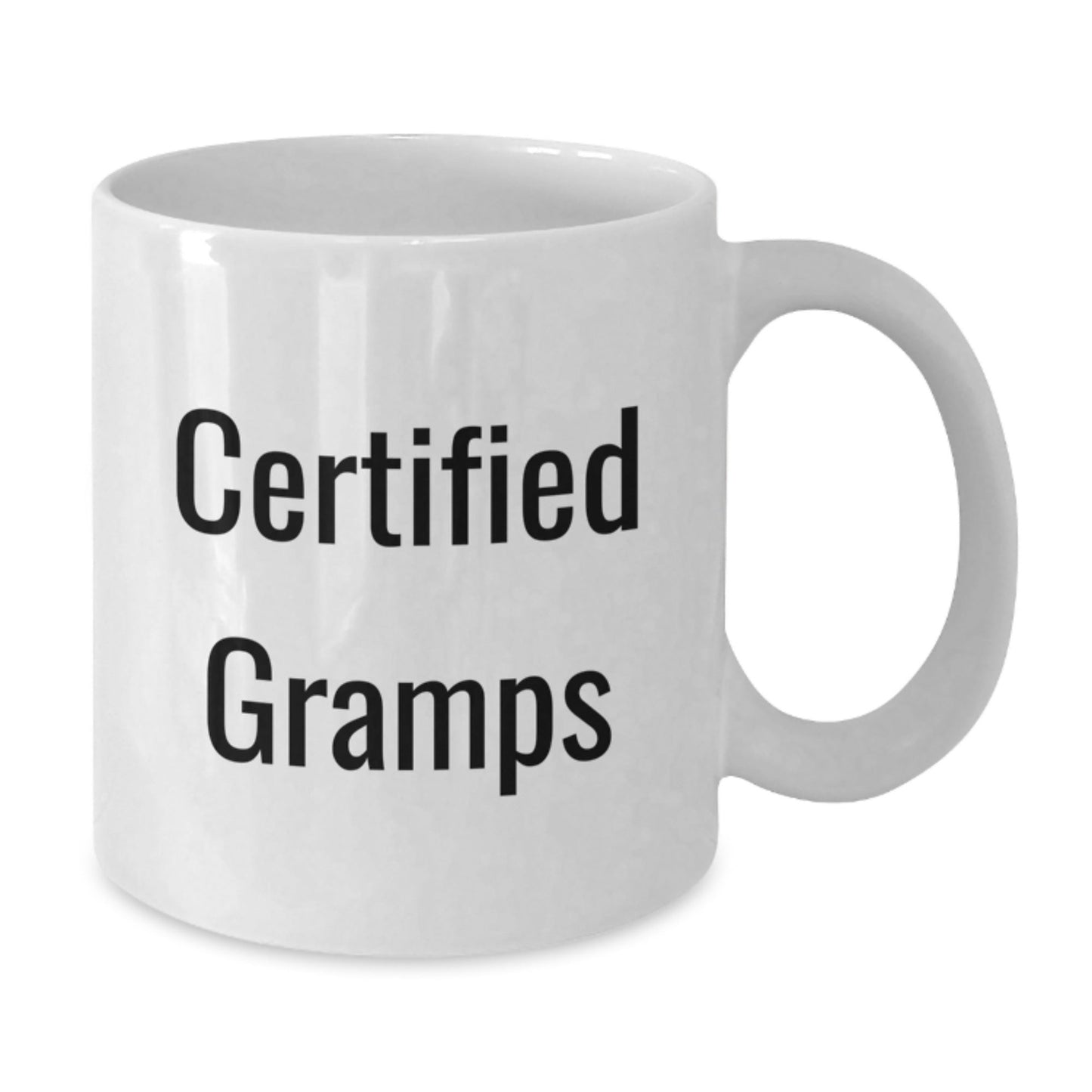 Funny Gramps Gifts for Men from Family, White Coffee Mug with Certified Gramps Quote for Graduation Unique Gifts - The Buy Boom