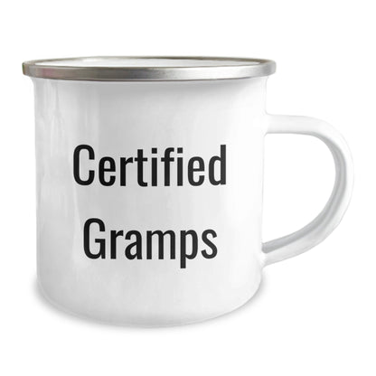 Funny Gramps Gifts for Men from Gramps to Gramps, Camping Mug for Graduation, 'Certified Gramps' Quote - The Buy Boom