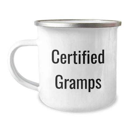 Funny Gramps Gifts for Men from Gramps to Gramps, Camping Mug for Graduation, 'Certified Gramps' Quote - The Buy Boom