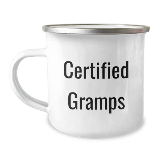 Funny Gramps Gifts for Men from Gramps to Gramps, Camping Mug for Graduation, 'Certified Gramps' Quote - The Buy Boom