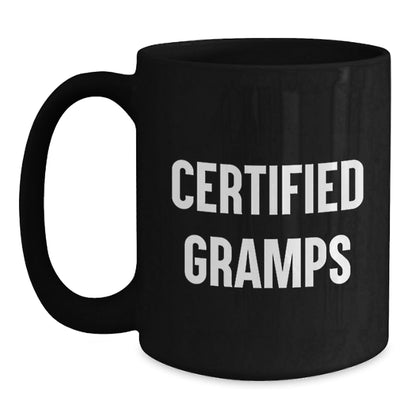 Funny Gramps Gifts from Men to Gramps on Graduation - Black Coffee Mug with Inspirational Quote - The Buy Boom