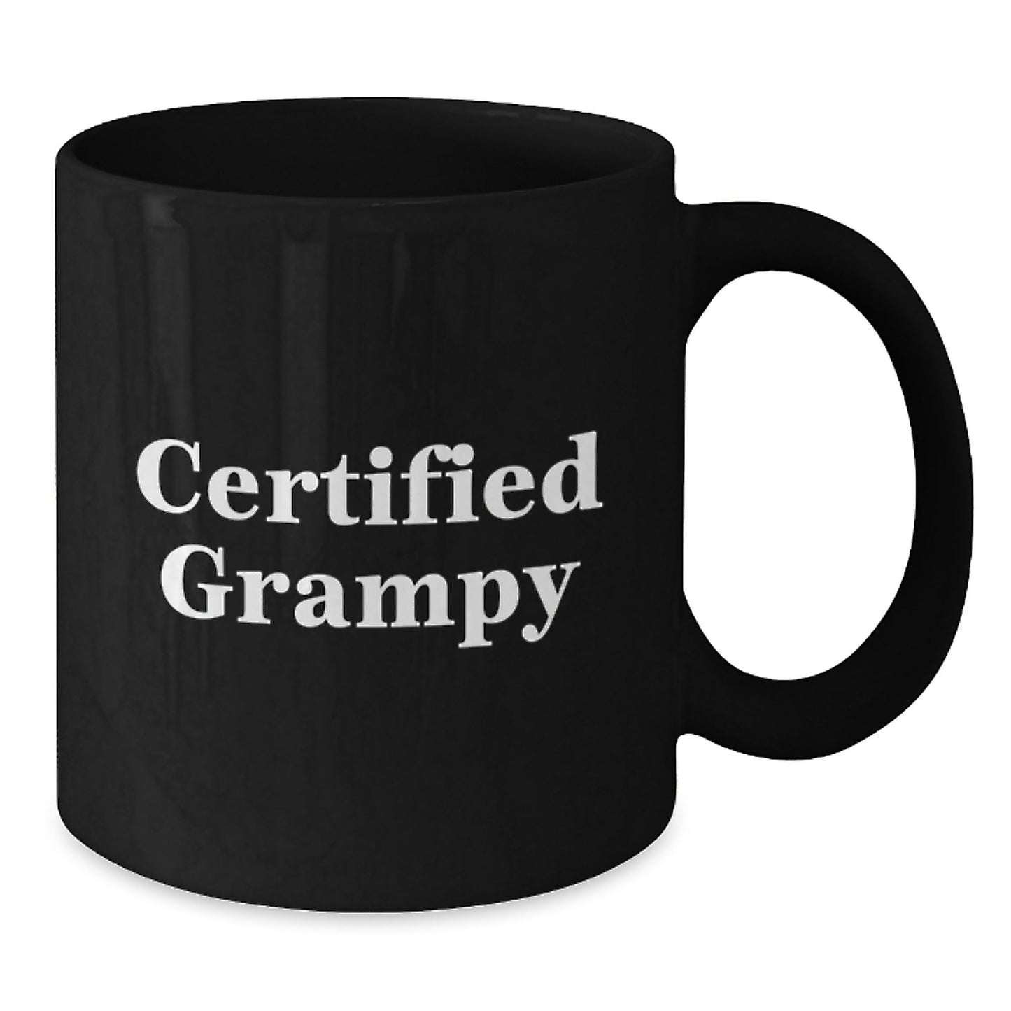 Funny Grampy Gifts for Men from Family - Black Coffee Mug for Graduation - Certified Grampy Quote - The Buy Boom