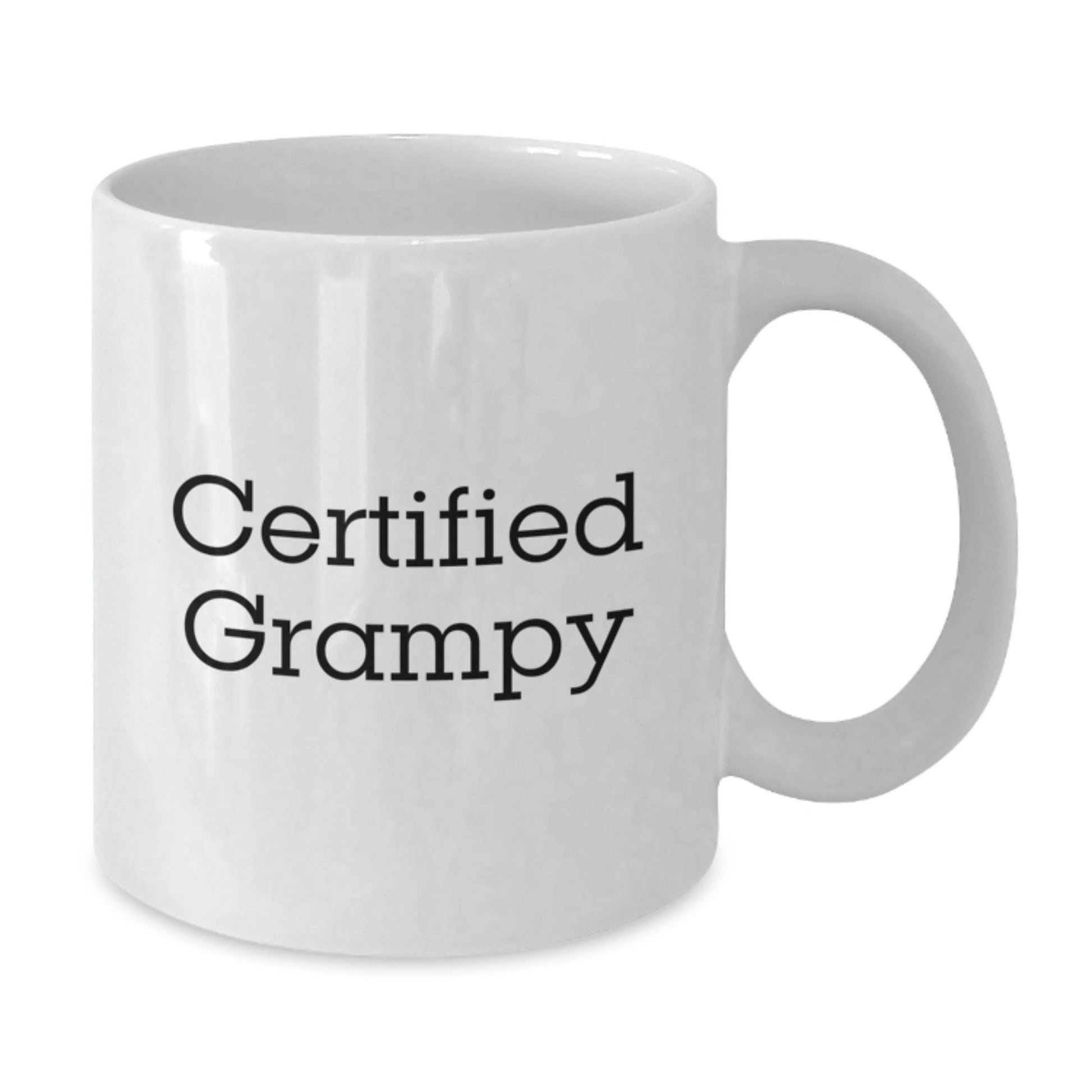 Funny Grampy Gifts from Men to Graduating Grampy - White Coffee Mug, Certified Grampy Quote, 11oz or 15oz Capacity, Microwave and Dishwasher Safe - The Buy Boom